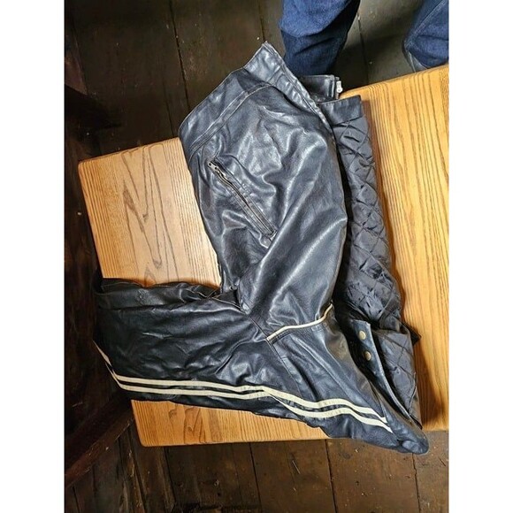 Brave Soul Motorcycle Jacket Mens Size XL Black Leather Long Sleeve Front Zipper - Picture 5 of 5